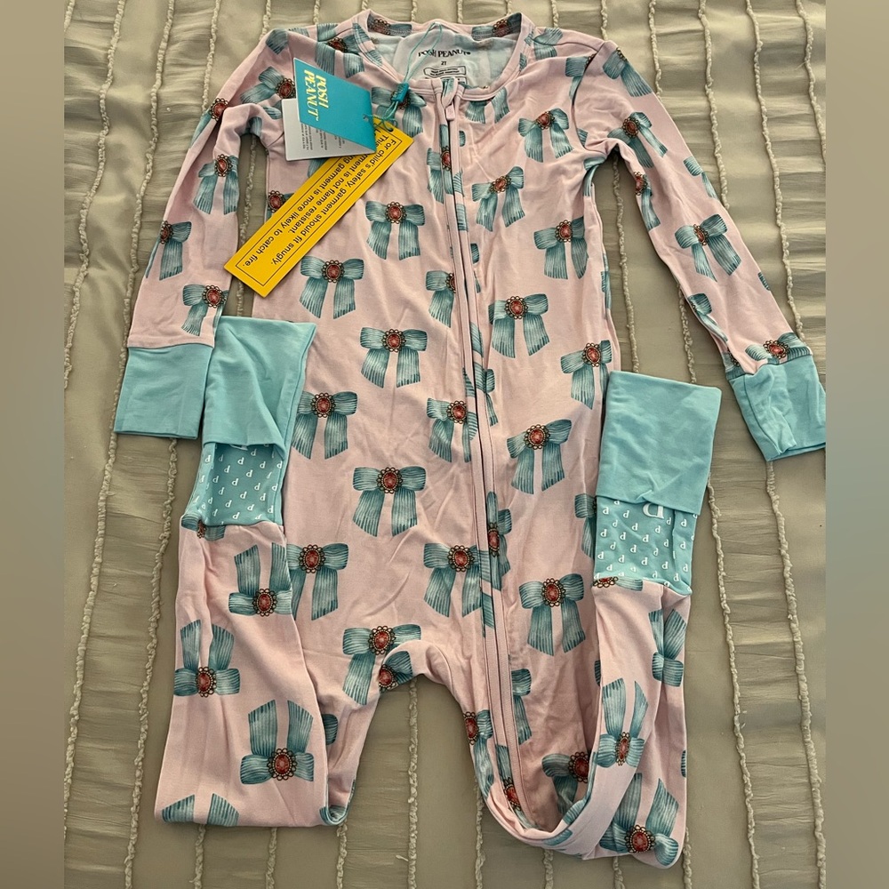 NWT- Posh Peanut Katalina zipper convertible pajama — Size 2T